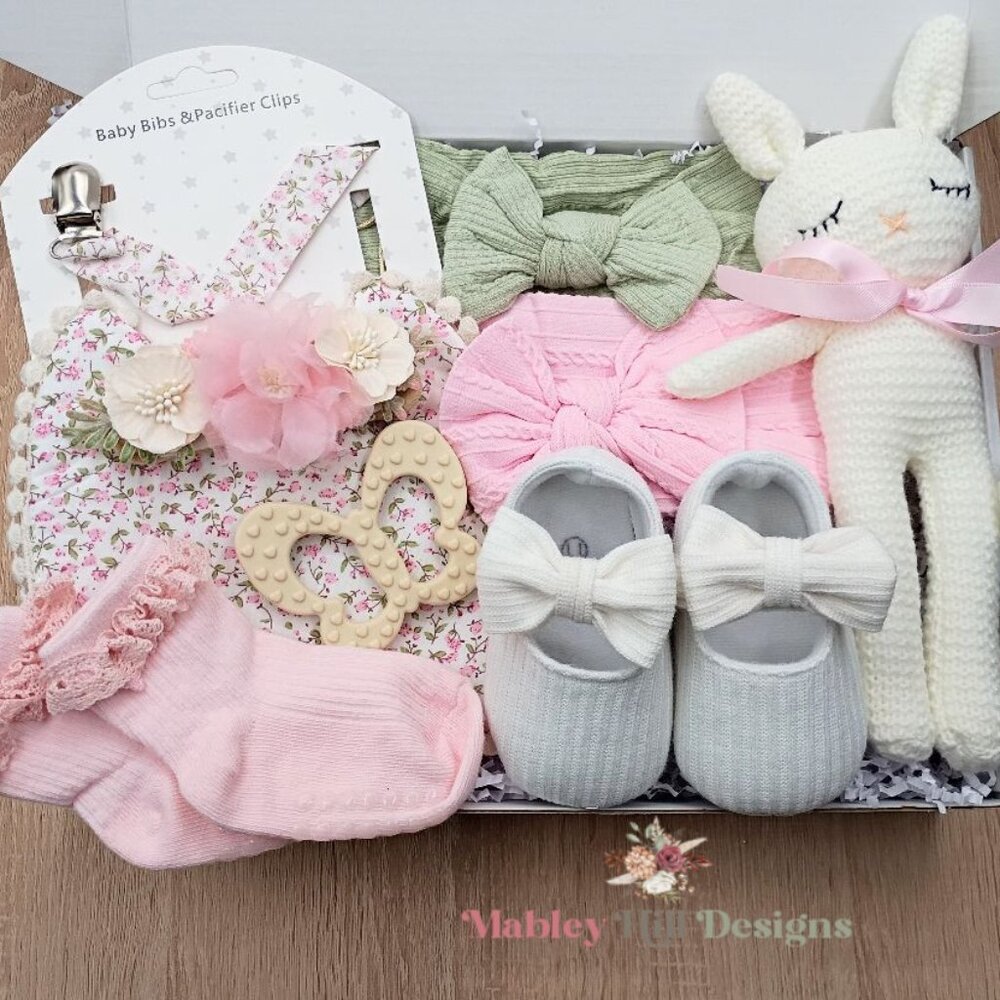 NEW Baby Girl Gift Box Set - Baby Shower Gift For Girl - New Baby Girl Gift Set